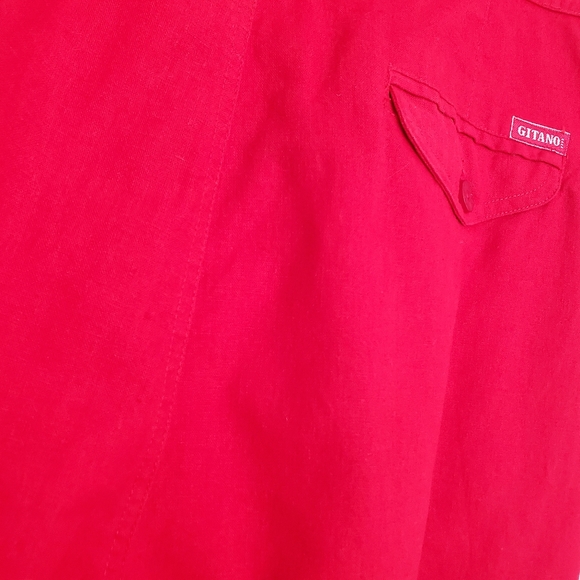 Vintage Gitano High Waisted Pants 11/12 Red - Picture 7 of 12